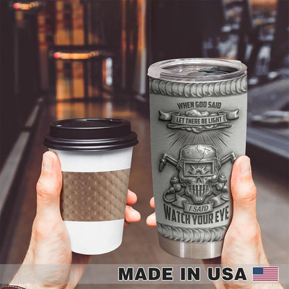 Welder Nutrition Facts 20 Oz Tumbler - Flat Printed 3D Effect Design