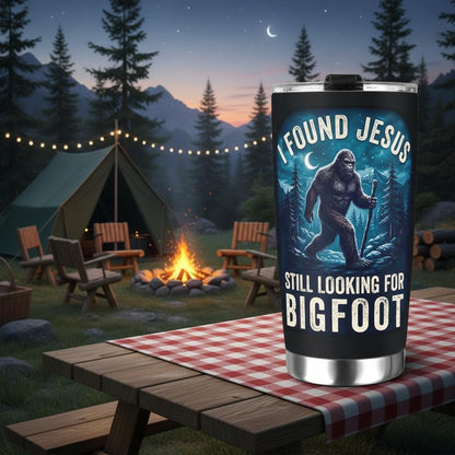 Big foot Found Jesus 20 Oz Tumbler (2 Side Print in USA)