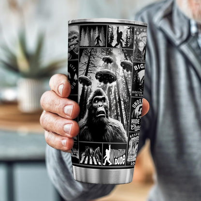 Big foot All Quote Black & White 20 Oz Tumbler (Print in USA)