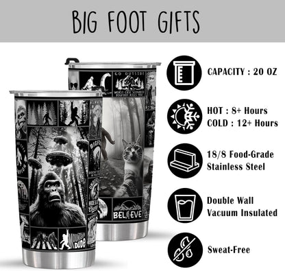 Big foot All Quote Black & White 20 Oz Tumbler (Print in USA)