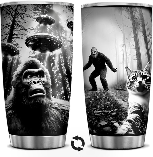 Big foot Scare 20 Oz Tumbler (Print in USA)