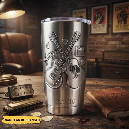 Guitar Personalized 20 Oz Tumbler (Print in USA)