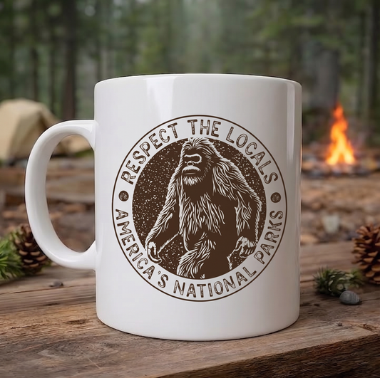 Big foot Respect The Local Mug
