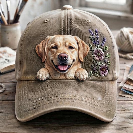 Labrador Retriever Yellow Flower - Classic Cap