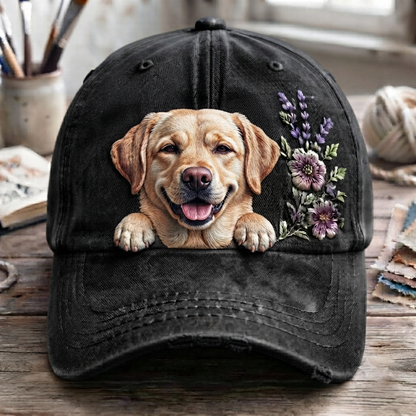 Labrador Retriever Yellow Flower - Classic Cap