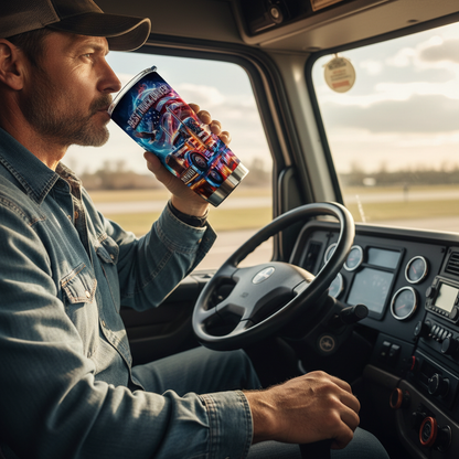 Best Truck Driver Custom Name 20 Oz Tumbler (2 Side Print in USA)