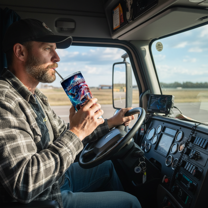 Best Truck Driver Custom Name 20 Oz Tumbler (2 Side Print in USA)