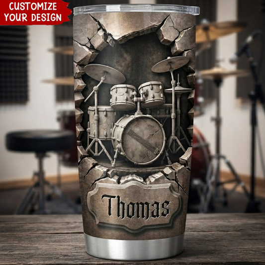 Drummer Effect Personalized 20 Oz Tumbler (Print in USA)