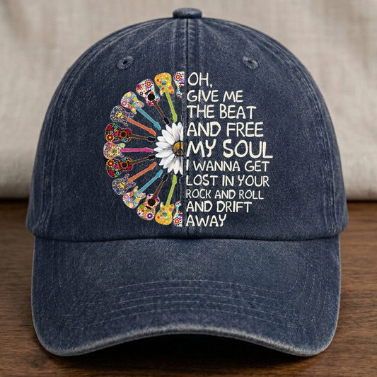 Hippie Free My Soul - Wash Denim Cap